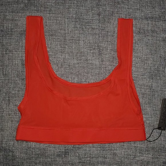 NWT SKIMS XXS Jelly Sheer Scoop Neck Bralette POPPY - Picture 2 of 3